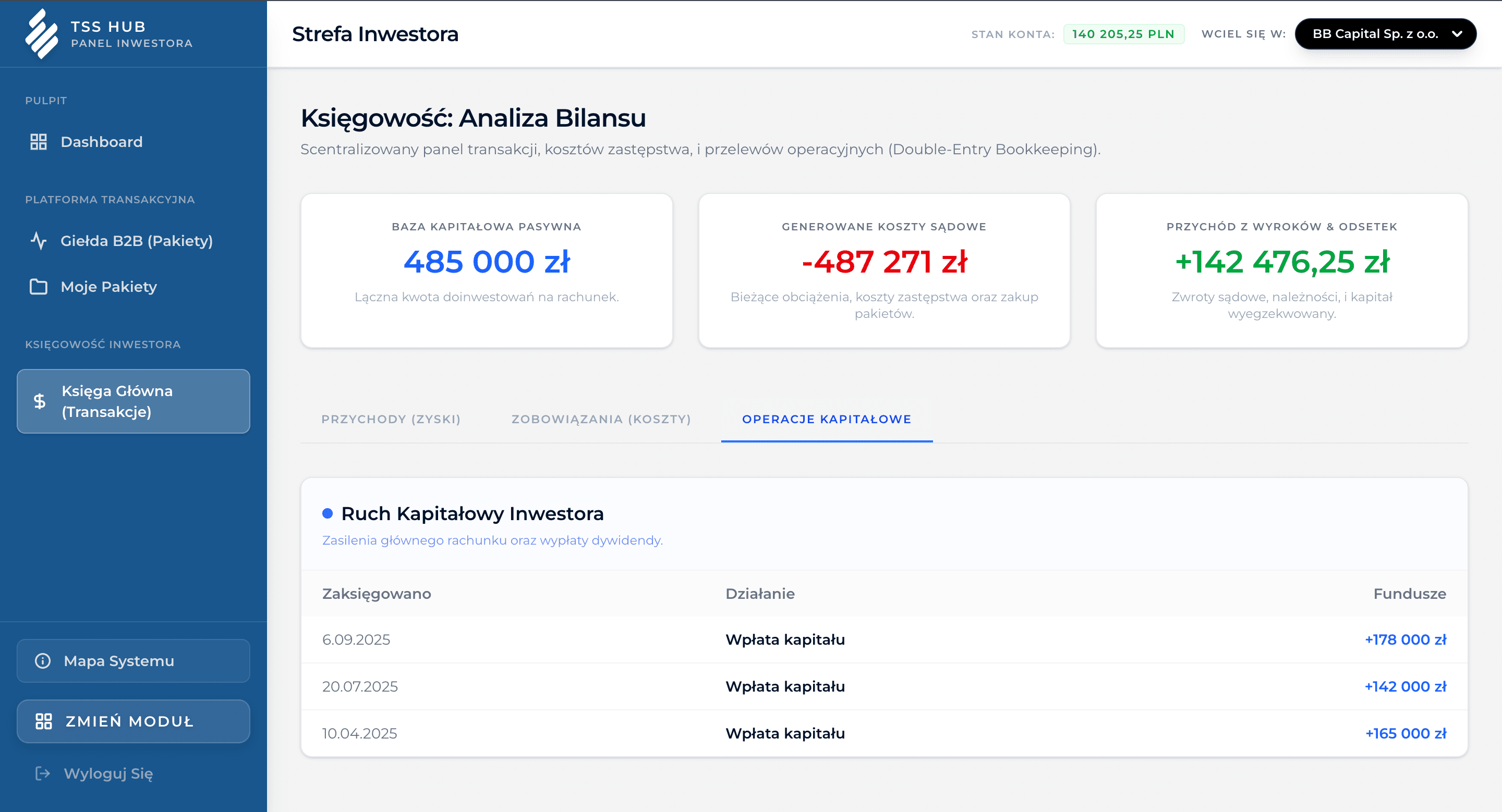 Księgowość Transakcyjna TSS Hub